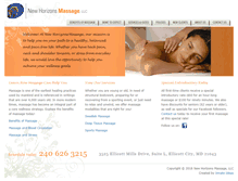 Tablet Screenshot of newhorizonsmassage.com